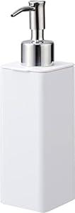 Yamazaki Home Refillable Hand Soap Pump | Bathroom, Kitchen | Plastic | Dispenser, One Size, White