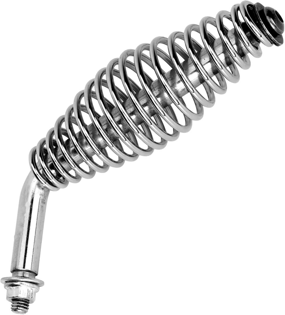 5 inch Stainless Spring Handle with 1/2" Steel Rod for Wood Stove Handles Replacement, Fireplace Damper Handle Grill Handle for BBQ Grill, Trailers, Smokers, Cabinets, Custom Metal Projects, Furnaces