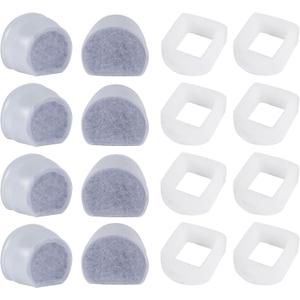Cat Water Fountain Filter, Pre-Sponge Pet Fountain Filter & Replacement Carbon Filters Fit for Petsafe for Drinkwell Fountain-Gallon Avalon Pagoda Seascape Seaside Pet Fountains 8+8Pack