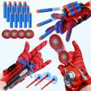 3 Sets Spider Web Shooters, Spider Web Plastic Launcher Glove with Wrist Toy Set, Superhero Toys, Safe Outdoor Action Toys All Saints'Day Christmas Birthday Party for Boys and Girls (3 Sets)