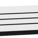 Seachrome 18 inch Silhouette Slimline Folding Wall Mount Shower Bench Seat, White Seat with White Frame