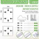 Colingmill 1 Set Peel and Stick Door Moulding Trim Kit Premade Wall Moulding Panels Flexible Self Adhesive 3D Wainscoting Panels for Mirror Window Frame Decor (Top 22"x36" and Bottom 22"x24")