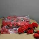 2 Pcs Red Artificial Rose Vine Hanging Faux Flowers Garland for Wedding Anniversary Birthday Party Background Arch Garden Home Wall Room Decor