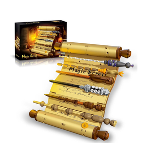 Magic Wand Scroll Building Set for Adults, MOC Magic Wizard Wand Model Kit Can Be Hung on The Wall, Home Office Decor Kit, Creative Toys
