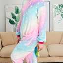 Adult Onesie Unicorn Pajamas for Women Adult Christmas Halloween Cosplay Costume Sleepwear, X-Large, Galactic Starry