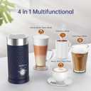 SIMPLETASTE Milk Frother, 4-in-1 Electric Milk Steamer, Automatic Warm and Cold Foam Maker and Milk Warmer for Latte, Cappuccinos, Macchiato
