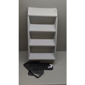Amazon Basics Foldable Non-Slip Pet Stairs, Steps for Dogs and Cats, 14.6'' W x 22.75'' D x 19.5'' H, Grey