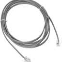 C2G 02971 RJ11 6P4C Straight Modular Cable, Silver (7 Feet, 2.13 Meters)