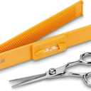 Original CreaClip MEDIUM and Scissors For FINE, THIN HAIR - As seen on Shark Tank - Hair Cutting Tool for Layers Bangs Split Ends Kids Hair Cut, Hair Cutting Guide