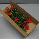 Artificial Flowers Fake Plants for Outdoors Spring Decoration, 13Bundles Silk Realistic UV Resistant Faux Flowers for Outside Planter Porch Yard Patio Garden Home Indoor, Red