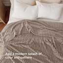 Bedsure GentleSoft Light Brown Fleece Blanket for Couch - Cozy Soft Blankets for Women, Cute Small Throws for Girls, 108x90 Inches