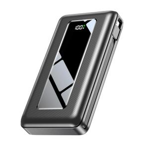 JKELAR Portable Charger, 50000mAh Travel Camping Essential Power Bank with Built-in Cables, PD 22.5W Fast Charging, Large Capacity Portable Phone Charger for iPhone, Samsung, Matte Black