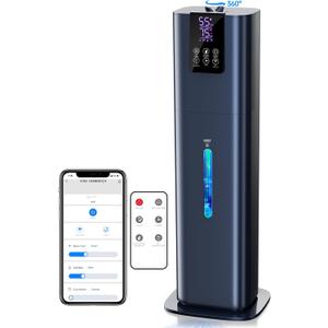 8L Smart Humidifiers for Bedroom Large Room, 2.1Gal Cool Mist Top Fill Diffuser Ambient Light, App & Remote Control, 3 Mist Modes, Quiet Humidifier for Home Office Plant (Blue)