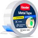 GAUDER Self-Adhesive Metal Tape - Ideal for Tonie Figures & Shelves - Holding Surface for Magnets - Ferrous Tape with Foam Adhesive - Thin Metal Steel Strip (10 ft x 1.4 in)