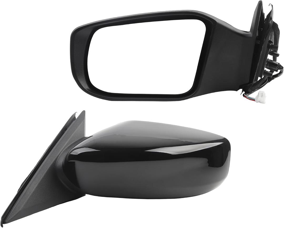 Dasbecan Left Driver Side Mirror Compatible with Nissan Altima 2013-2018 Sedan Non-Heated Non-Folding Power Adjustable Glass Replaces NI1320223 963023TH0A Black 3Pins