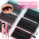 Lash Clusters Kit 708Pcs Individual Cluster Lash Extensions Kit 30D+40D+50D+60D+80D+100D Wispy Eyelash Clusters with Lash Bond and Seal and Tweezers 10-16mm 6 Styles Mix Lashes Clusters Kit