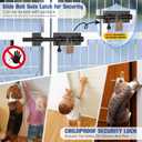 Barrel Bolt Latch, Sliding Bolt Gate Lock Door Latches Hardware, 7.7 Inch Heavy Duty Solid 304 Stainless Stee Door Lock for Fence/Wooden/Barn Door/Yard Door/Interior Door Latch (1 Pack Black)