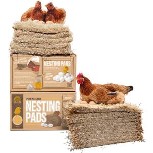 Eaton Pet and Pasture, Premium Laying Hen Nesting Pads, USA Grown & Sustainably Harvested, 13 x 13 (10 Pack)