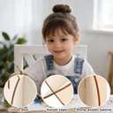 2 x 24Pcs Wood Rabbit Crafts to Paint, Bunny DIY 3D Paintable Unfinished Wooden Slices for Craft, Rabbits Cutouts Ornaments for Easter Decorations (Bunny)