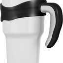 30 oz Tumbler Handle, Anti Slip Travel Mug Grip Cup Holder for Stainless Steel Tumblers, Suitable for Trail, Sic, Yeti, Ozark and More 30 Ounce Tumbler Mugs (Black)