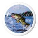 Taylor Jumping Fish Indoor Outdoor Dial Thermometer, Wireless Thermometer with Easy to Read Large Numbers for Patio, Pool, Garden or Garage, and Indoor Areas, 13.25-inch, Blue