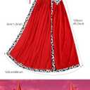 SATINIOR Red Prince Cloak Queen Robe Halloween Costume Stage Performances Royal Cape for Fathers Day Costume Party Accessory (Adult Size)
