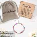 Gifts for Women/Girl, Imperial Jasper Beads Heart Bracelets with Quote Card, Birthday Valentines Day Mothers Day Christmas Gifts for Her