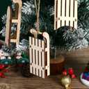 Tofficu 9pcs Miniature Wooden Sleighs Model Christmas Sled Ornaments Miniature Unfinished Wooden Sleighs Model Unfinished Santa Sleigh DIY Crafts Tabletop Wood Sleighs Ornament for Christmas Decor