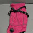 Doglay Dog Coat with Harness, Reflective Warm Dog Jacket Waterproof Puppy Winter Coat for Cold Weather, Adjustable Fleece Jacket for Small Medium Large Dogs, S