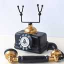 HoneyCare Retro Decorative Telephone Model, Vintage Antique Style Resin Rotary Phone Ornament for Home Office Decor, Steampunk & Victorian Style Statues, Photography Props, Housewarming Gift