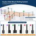 12-20FT Swageless Black Side Mount Cable Railing Post Kit System 42"