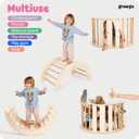 Climbing Arch for Toddlers, Multiuse Montessori Climber, Toddler Rocker, Wooden Balance Board, Toy Storage, Easy to Assemble Play Gym - Detailed Guide Included, Perfect for Active Play