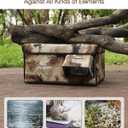 Indestructible Heated Cat House for Outside Cats Winter, 100% Weatherproof, Safe Escape Door, Insulated Outdoor Cat Shelter with Heater for Feral Barn Cat Kitty (Desert Camouflage, 13"x17"x12.6")