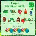 The Very Hungry Caterpillar Hanging Swirl, 40pcs Caterpillar Butterfly Birthday Hanging Swirl for Hungry Caterpillar Birthday Decorations