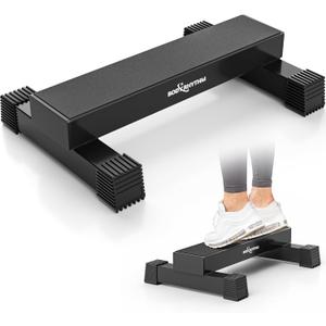 Upgraded Calf Raise Bar for Home Gym Workouts, Standing Calf Raise Machine for Calf Stretching, Squating, Foot Stretching, Anti-Slip Solid Calf Block, Ankle Calf Stretcher. (Black)