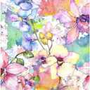 Watercolor Wildflower Dishwasher Magnet Cover Panel Decal Colorful Spring Refrigerator Floral Magnetic Cover Fridge Appliance Magnet Decal Sheet Reusable Magnetic Dishwasher Covers 26 X 23 Inch
