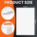10 Pack White Foam Board for Art Craft, 24 x 36 x 3/16" Thick