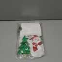 Christmas Placemat Table Runner Snowman Christmas Tree Snowflake Embroidered Snow Rectangle White Green Cut Out Glitter Holiday Xmas Festive Winter 1318IN