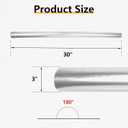 LCGP 3" Custom Mandrel Straight Exhaust Pipe, 30" Long, Made of Mild Steel Fit 3 Inch Exhaust System