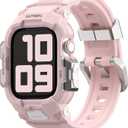 ULTIMAL Sport Case Band Compatible with Apple Watch SE 3/2/1 & Series 11 10 9 8 7 6 5 4 42mm 41mm 40mm, Full Protective Shockproof & Scratch Resistant Rugged Bumper for Women Men(Pink)