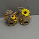 Bigger Bee Hive Decor,2 Pack Bumble Bee Rustic Decor,Natural Bee House, Bumble Bee Theme Party Decor Spring Summer Rustic Farmhouse Kitchecn Table Decor, Honeybee Tiered Tray Decor