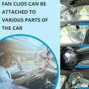 10-Inch Silver Cigarette Lighter Fan, Two-Speed Adjustment, 360-Degree Rotation, Clip-On Design 12 Volt Fan, Perfect for Cars, Trucks, RVs and More (Cord Length 6.56FT)