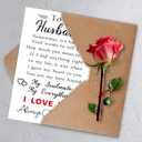 9 x Valentines Day Card for Husband, Happy Valentine's Card Gifts for Husband from Wife, Husband Valentines Gift (QQ-161)