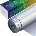 HTVRONT Heat Transfer Vinyl Silver Iron on Vinyl-12 x 60FT Silver HTV Vinyl Roll Easy to Cut & Weed for Heat Vinyl Design