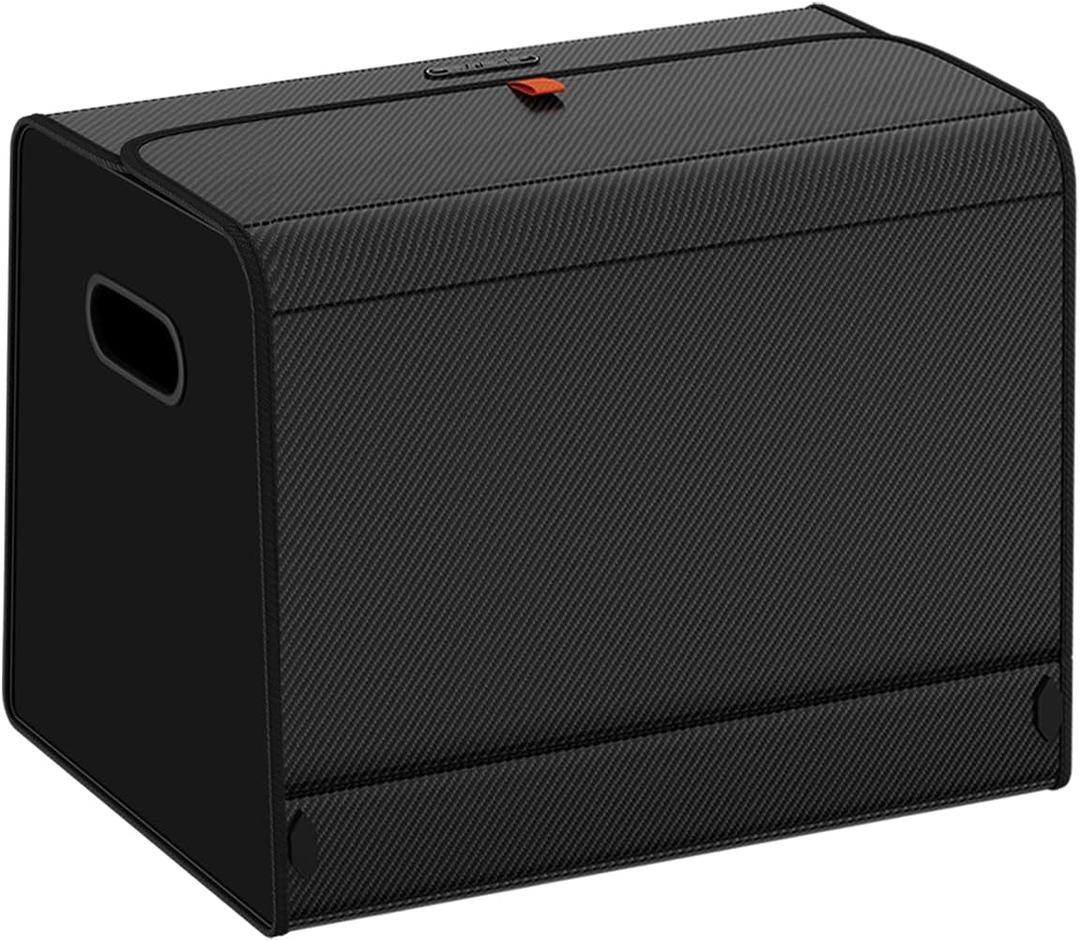 GMQ Car Trunk Organizer for SUV,Car Organizers and Storage with Collapsible Storage, Large Capacity for SUV, Truck, MPV (Carbon Black, M-15.8 * 13 * 12.5IN)