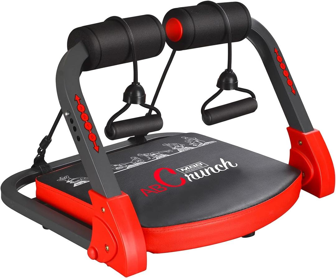 Ab Machine Abs Workout Equipment, Whole Body Abs Exercise Equipment,Sit Up Exercise Equipment For Home Gym,Core Abdominal Crunch Machine With Resistance Bands For All Ages.USA Patented