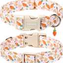 DOGWONG Easter Dog Collar, Comfortable Adjustable Easter Carrot Dog Collar with Plastic Buckle for Small Medium Large Dogs, Neck 39-60 inches (Large (Pack of 1))