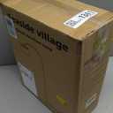 Seaside village Floor Lamp for Living Room, Arc Lamp with Adjustable Head, Modern Tall Lamp with On/Off Pedal Switch, Over Couch Standing Hanging Light for Reading, Bedroom, Office (Brown)