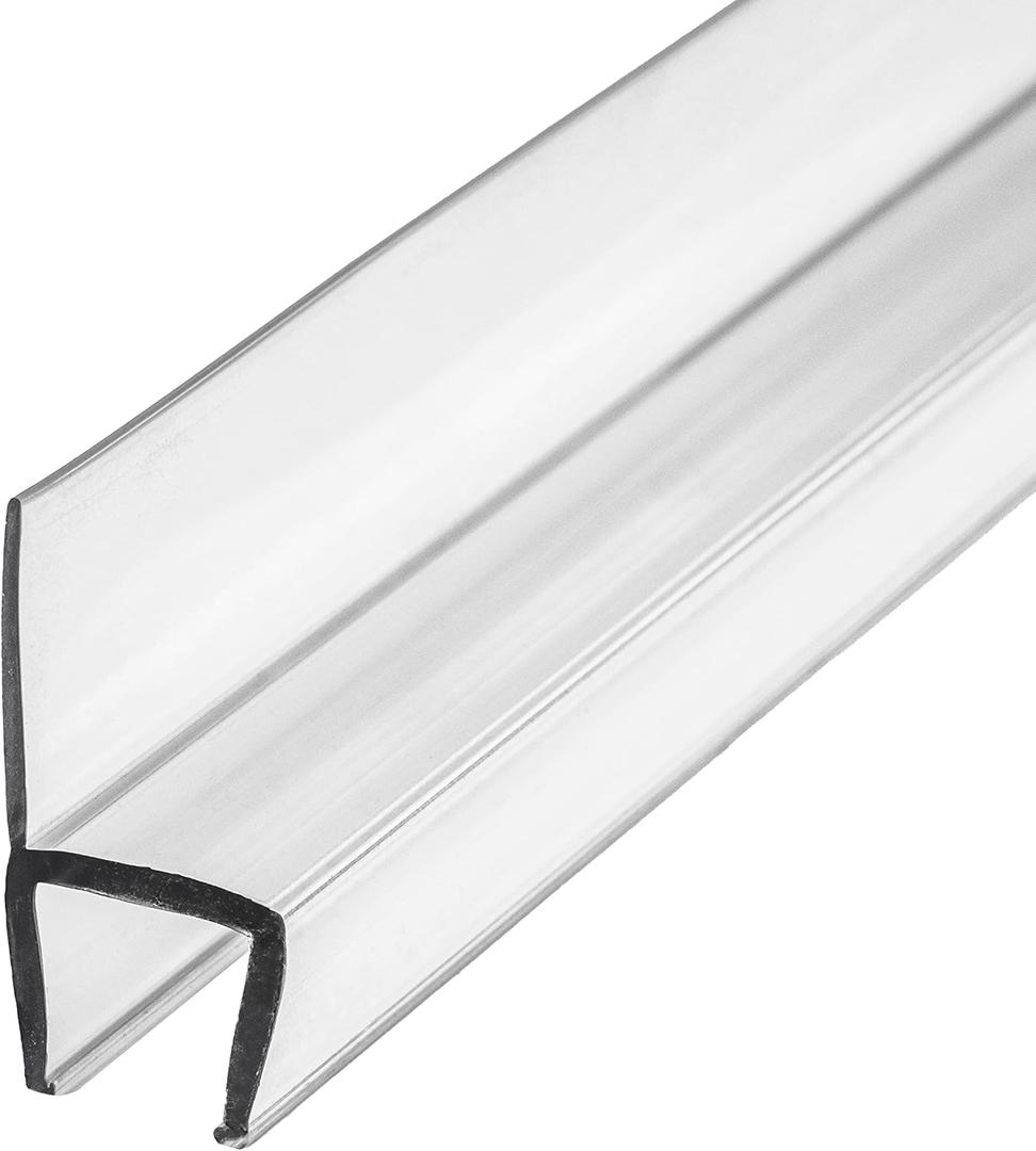 eatelle Frameless Shower Door Side Seal Strip for 1/2 Inch (12mm) Glass, Vertical Polycarbonate H-Jamb, 180 Degree 78" in Long
