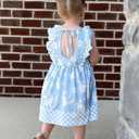 Goodstoworld Toddler Girl Dress for Kids Summer Beach Ruffle Tie Back Dresses for 2-8T (4-5T, A0-easter Bunny 02)